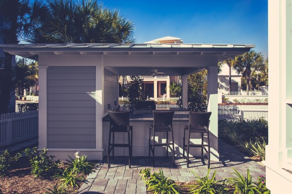 Custom Home Carillon Beach FL with Outdoor Kitchen - How to find custom home builders in North Florida
